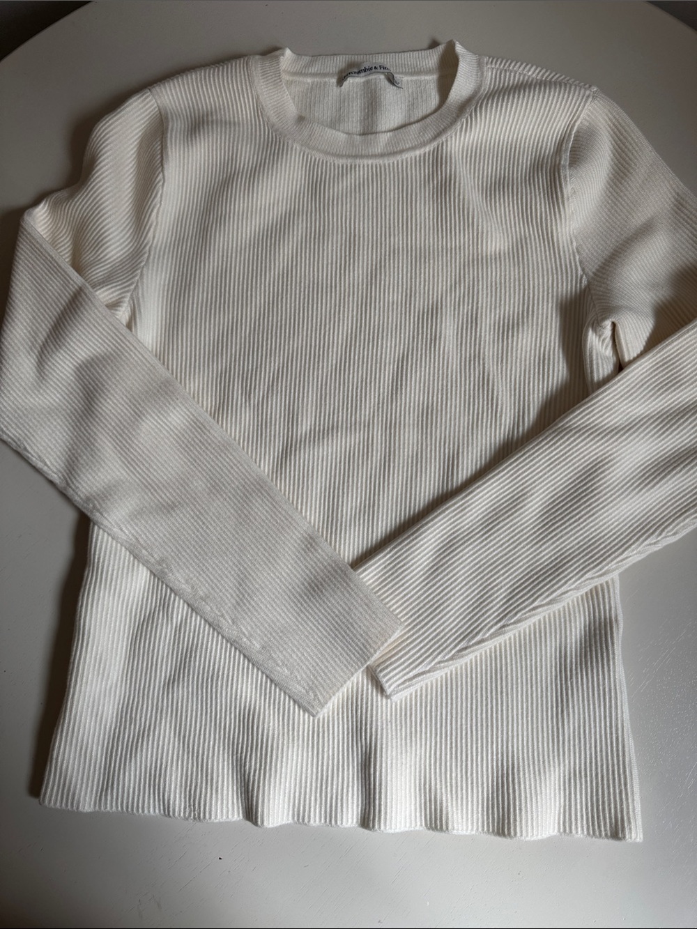 Abercrombie & Fitch Cream Ribbed Sweater